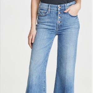 NWT MOTHER Denim The Pixie Roller Ankle Fray High Rise Let's Kick It Jeans 27